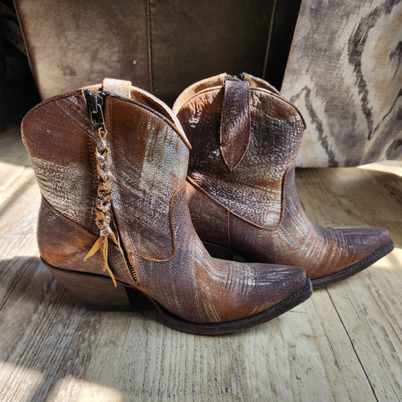 Ariat Shoes - Ariat Brown Distressed Ankle Booties
